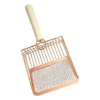 Large Stainless Steel Cat Litter Scoop with Fine Holes, Ergonomic Wood Handle, RustResistant Design