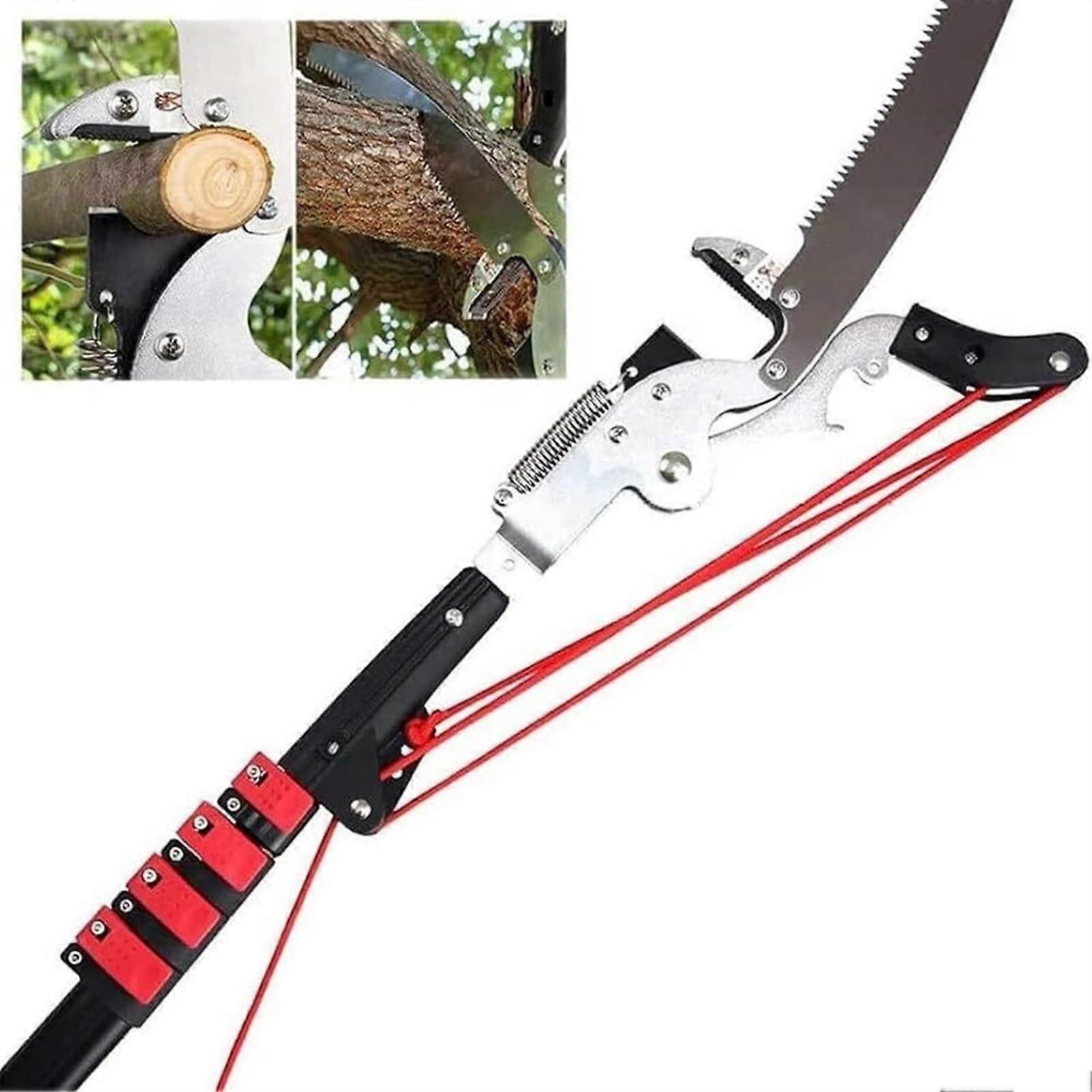 24FT Telescopic Pole Saw Tree Pruner, Long Reach Extendable Design for Easy Quick Cutting and Durable Performance