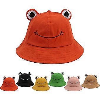 Niedlicher Frosch-Sonnenhut für Damen und Erwachsene, faltbarer Sommer-Sonnenhut für draußen, Fischerhut