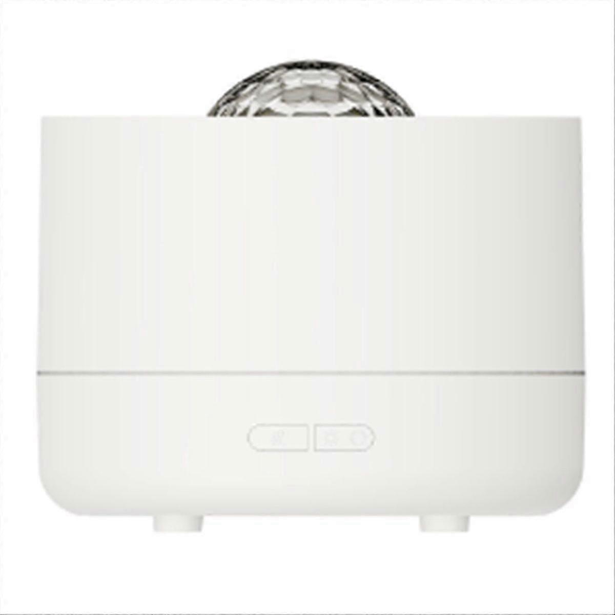 Humidifier with Starry Projector, Aromatherapy Diffuser & Flame Effect, USB Rotate Projection Light