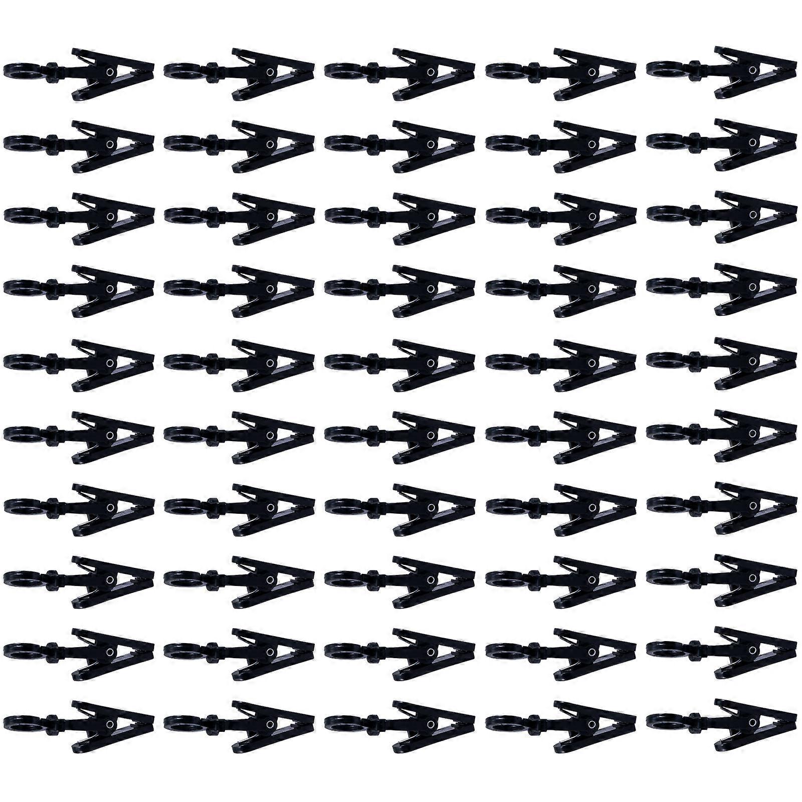 Swivel Plastic Hooks for Holding Clothes Use with 50Pcs Rotatable Clips