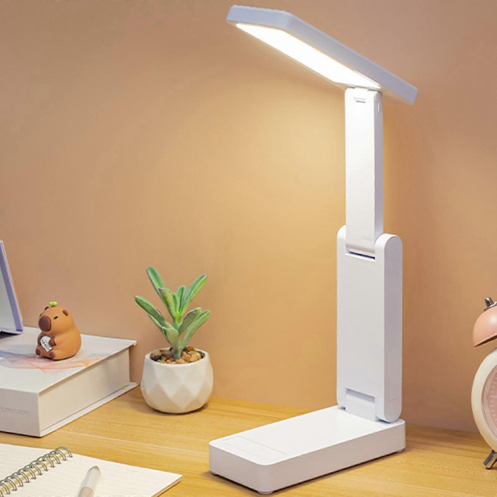 Touch Control Rechargeable Folding Desk Lamp For Student Dormitory, Spec: No Clock