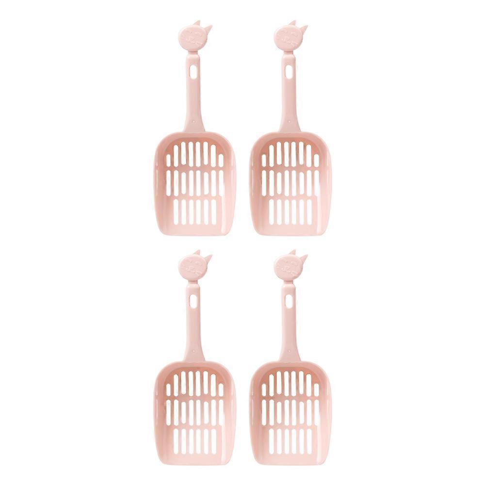 Pet PP Material for Cat Litter Scooping 4Pcs Pink Set