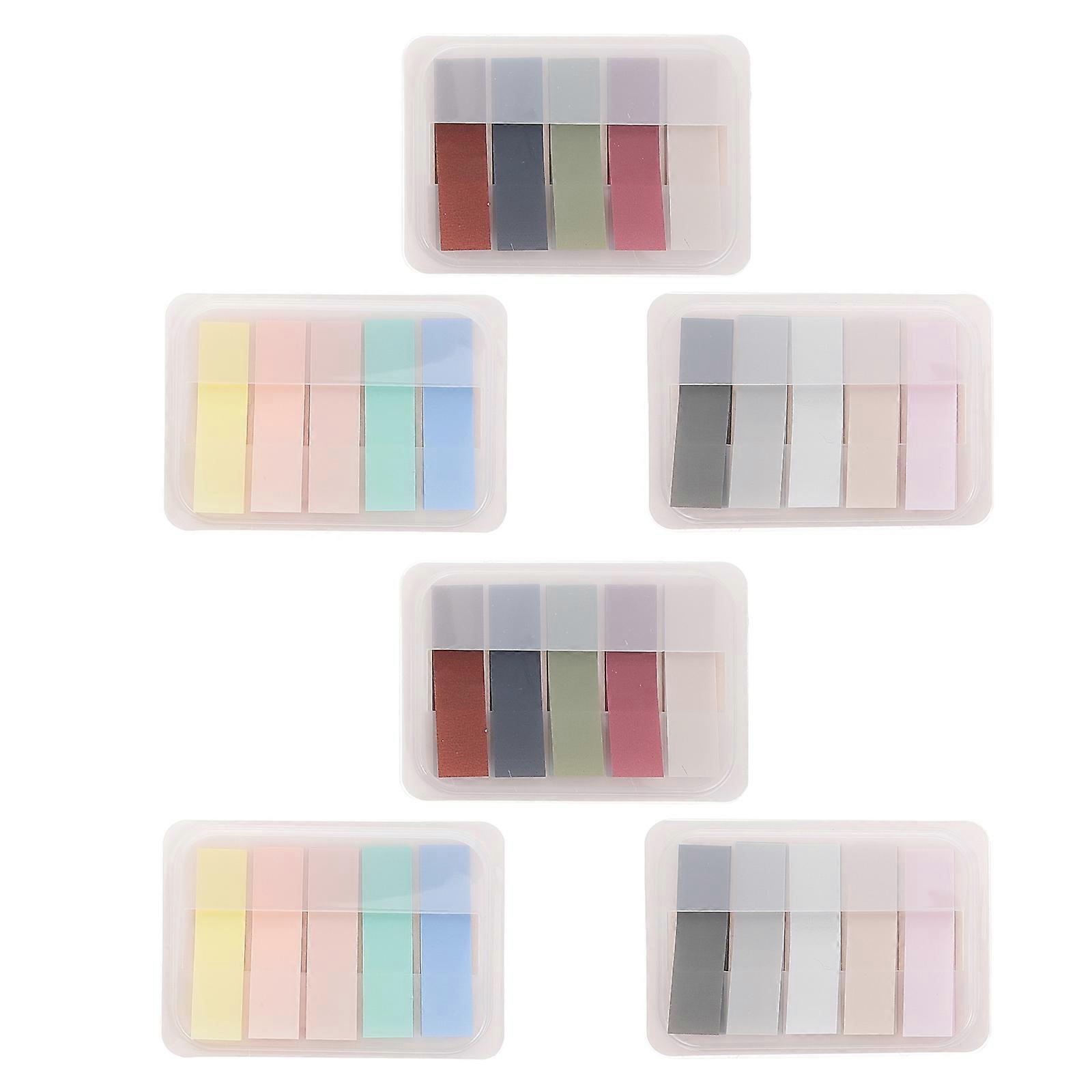 Sticky Memo Pads Paper for Study Use 6Pcs Classification Memo Notes