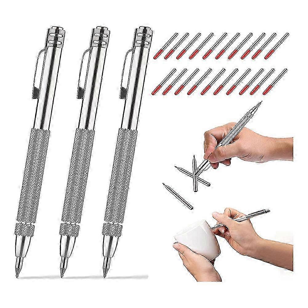 Tungsten Carbide Scriber with 20 Replacement Marking Tip