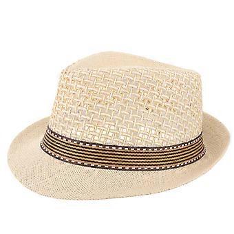 Chapeau de paille Chapeau de plage à bord court Respirant Chapeau de seau tissé pour hommes Femmes