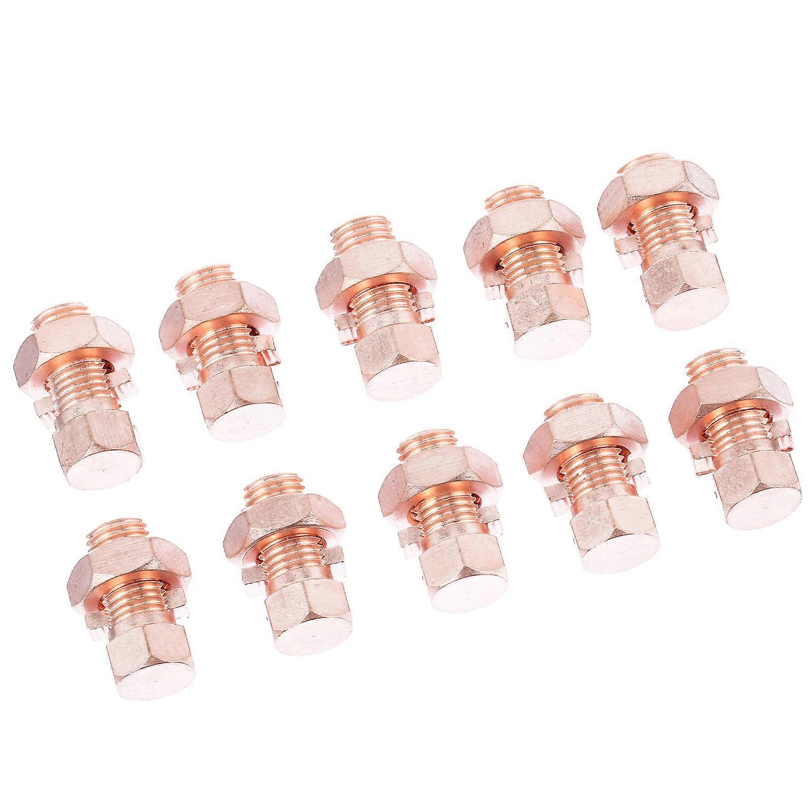 10pcs Practical Grounding Split Bolt Superior Strength Split Bolt Connector