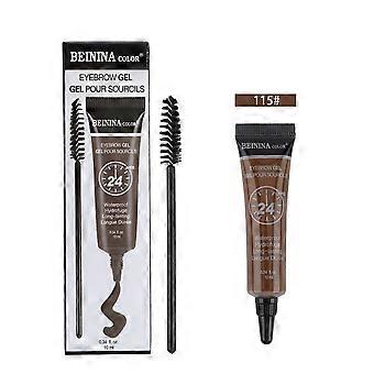 Waterproof Eyebrow Gel 10ml, Long-Lasting Smudge-Proof Eyebrow Dye Cream with Brush, 24HR Stay All Day Tinted Brow Gel, Suitable for All Skin Tones, B