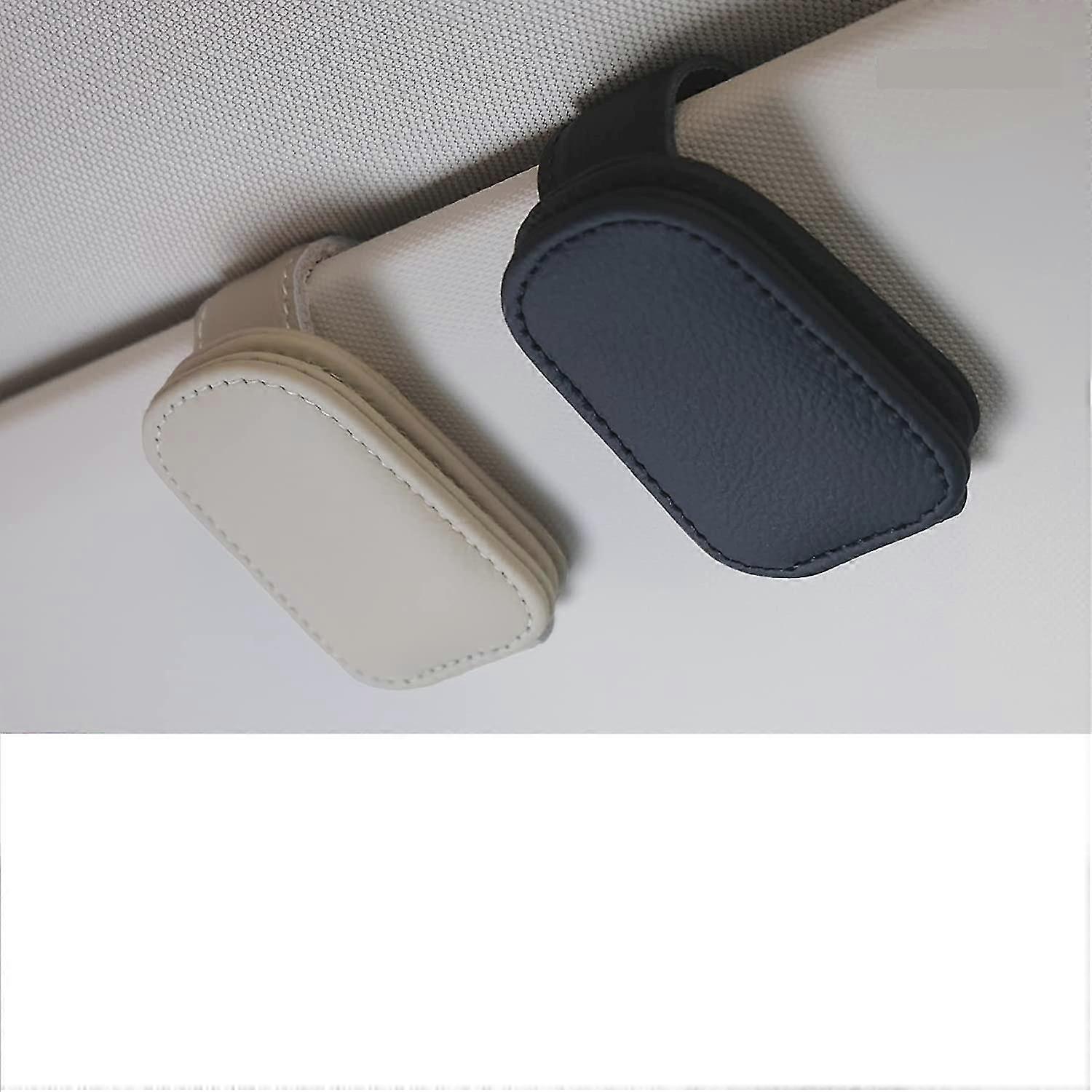 Leather Eyeglass Clip For Car Visor