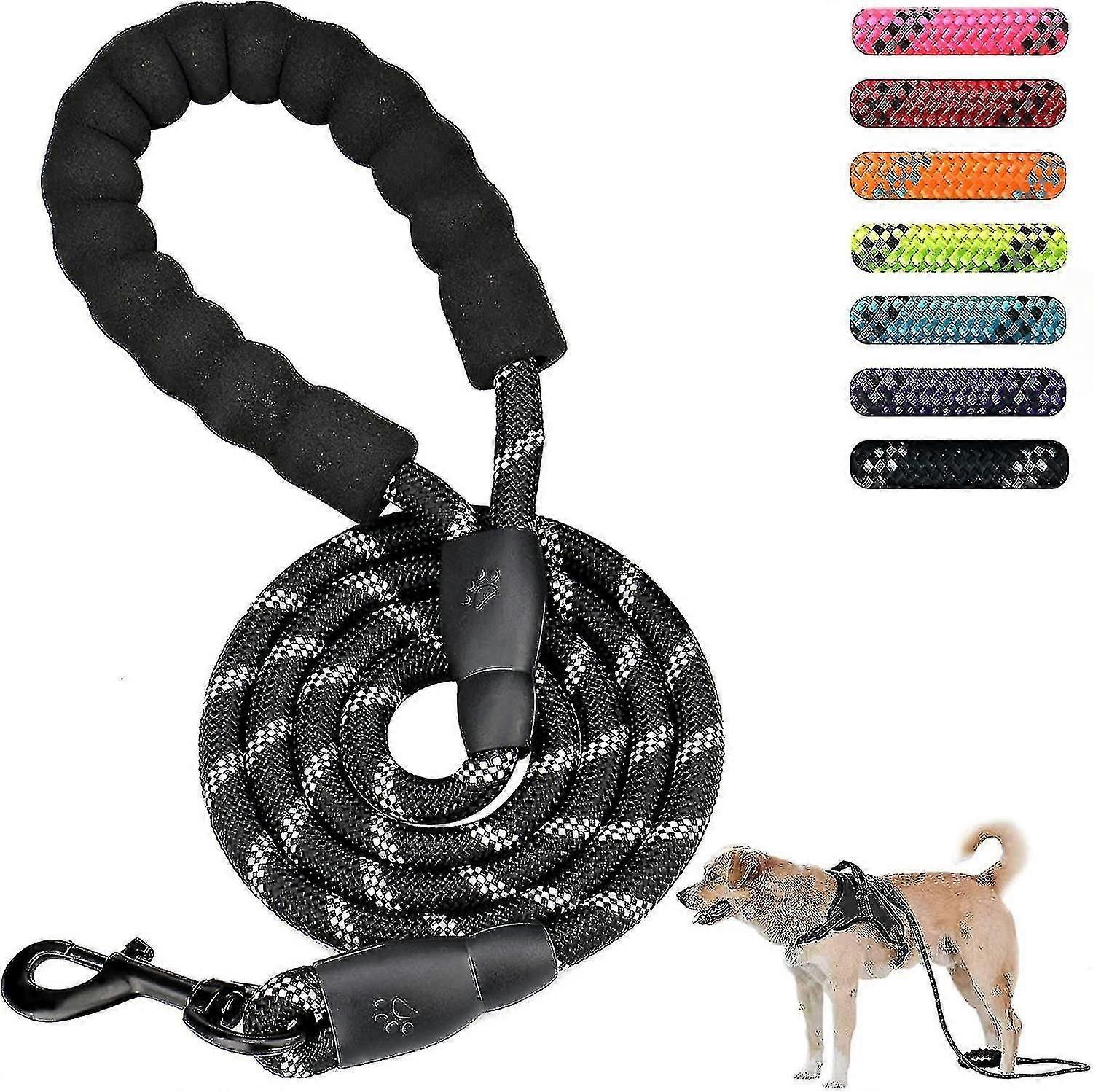5ft 1.5m Powerful Pet Leash (black)