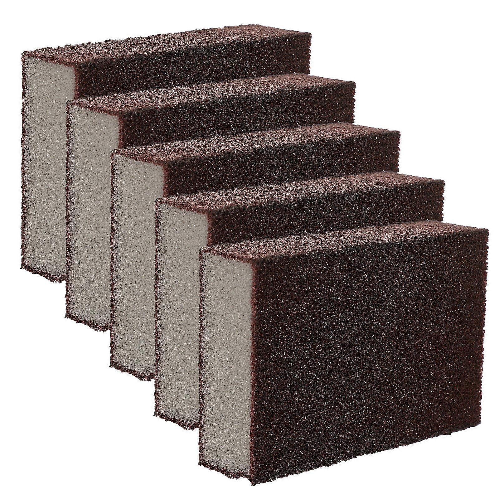 5pcs Dish Sponge Multi-function Wok Sponge Kitchen Dish Sponge Household Scrub Sponge