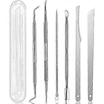 Ingrown Toenail Pedicure Tool Kit(7pcs), Nail Manicure Kit Stainless Steel Nail Care Treatment for Nail Correction Polish Pain Relief