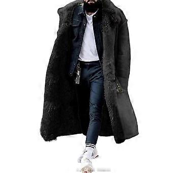 Men's Thick Fur Winter Jacket Mid Length Plus Size Design Outwear Ideal Gift For Extreme Winters