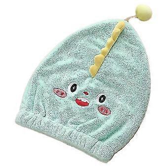 Hair Drying Caps Ultra Absorbent Microfiber Shower Wrap Towels Soft Cute Cartoon Quick Drying Bath Hat for Wet Long Thick Hair Dinosaur SP