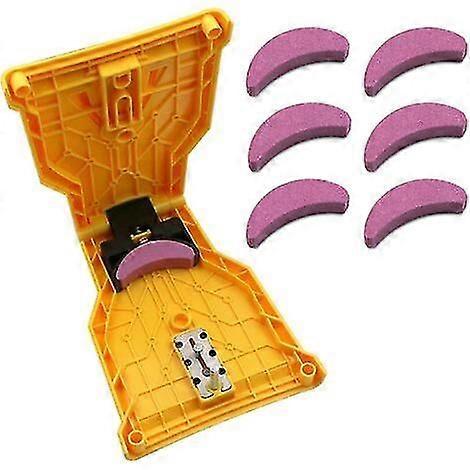 Chainsaw Sharpening Whetstone Quick Sharpener Chain Woodworking Tool Chain Sharpener With 6 Whetstones Kit