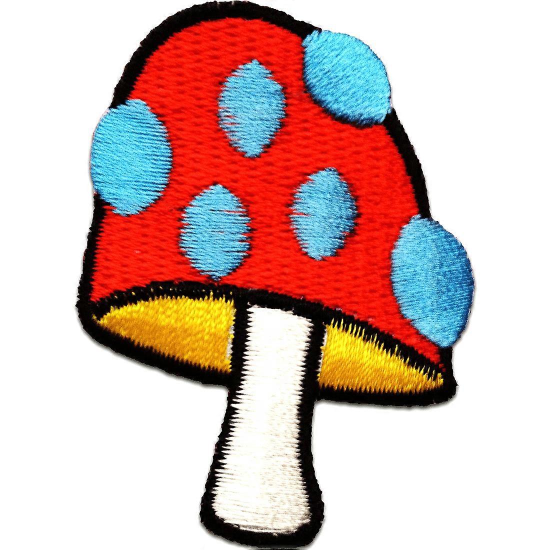 Patch Mushroom Vegetables Super Mario blue/red 4,2x6cm patch iron-on patch