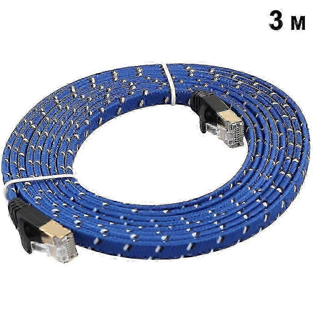 Nylon Cat 7 Ethernet Cable,cat7 Rj45 Network Patch Cable Flat 26-27