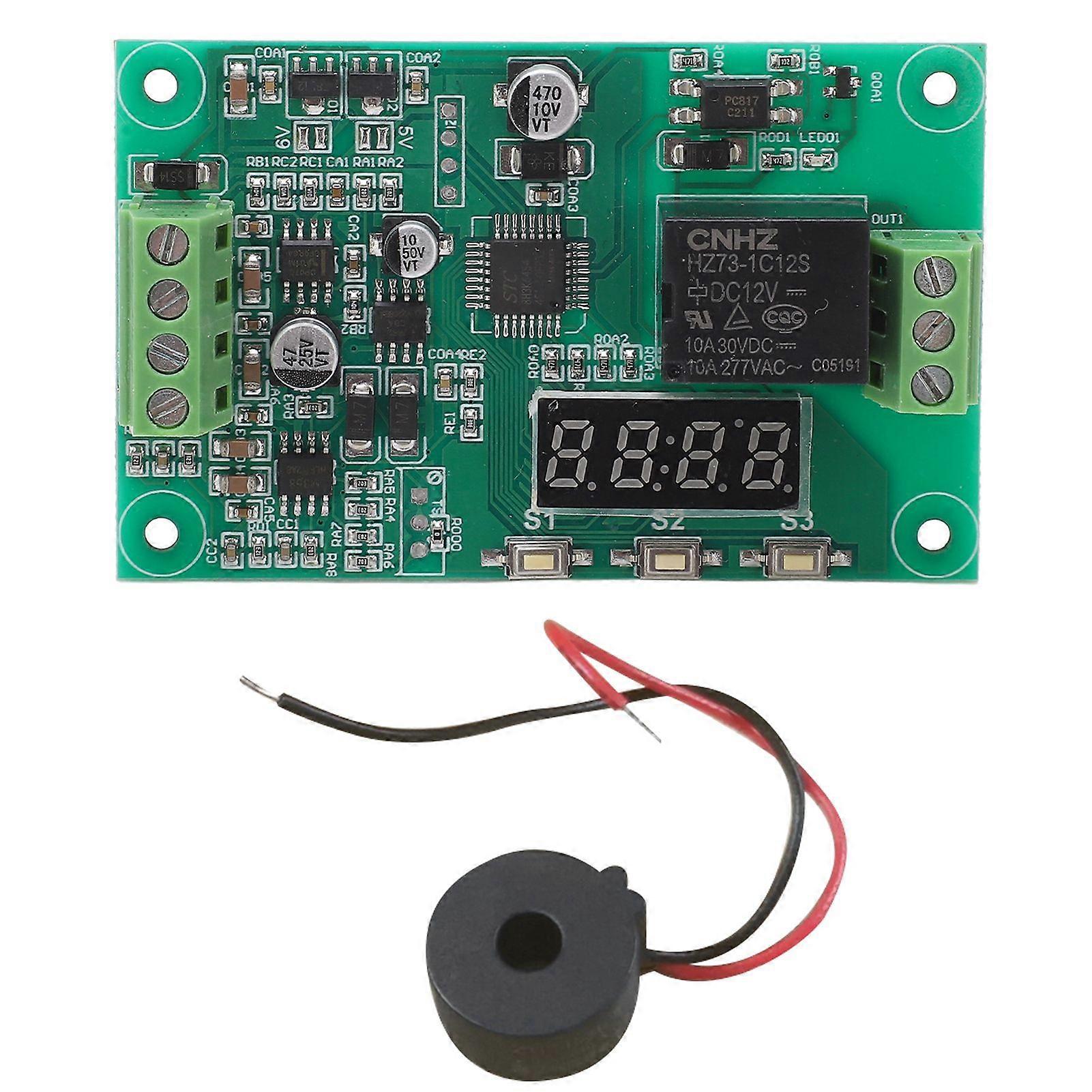 AC220V 030A Current Detection Module High Accuracy Digital Display Current Sensing Board DC 12V