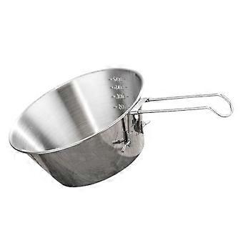 Collapsible Stainless Steel Camping Bowl and Cup Set, Rust Resistant, with Travel Storage Bag