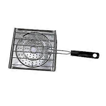 Camping Toaster Compact Foldable Grill with HeatResistant Handle for Hiking Picnic BBQ