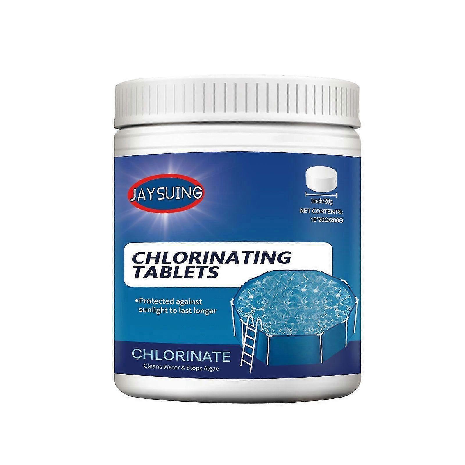 Effervescent Pool Cleaning Tablets - Multi-Functional Water Improvement, 200g (10pcs)