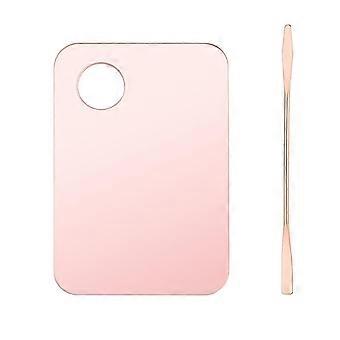 Make-up-Mischpalette mit hygienischer Acryloberfläche und Spatelset aus Edelstahl für Profis