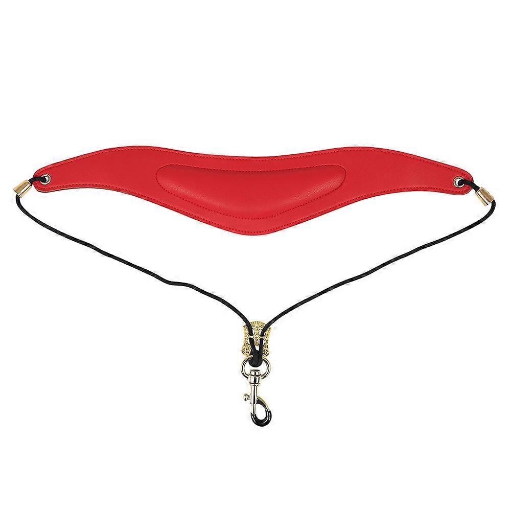 Red Saxophone Neck Strap Adjustable Sax Strap Tool with Metal Hook