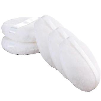 5 PCS Pure Cotton Powder Puffs with Strap, 3-Inch Normal Size for Flawless Blending of Powder Foundation, Loose Powder, Mineral Powder, and Body Powde