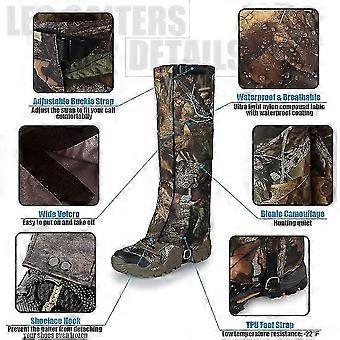 Hunting Leg Gaiters Waterproof Boot Gaiters Snow Shoe Cover for Men and Women, Camo Gaiters