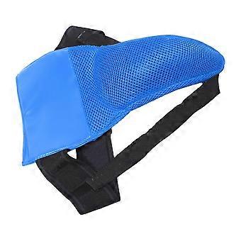 Protetor de virilha com absorção de impacto - Protetor genital para kickboxing, boxe e karatê, acessório de proteção azul.