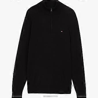 Tommy Hilfiger Pullover Mw0mw37331 Essential Baumwoll-Mokassin mit Reißverschluss