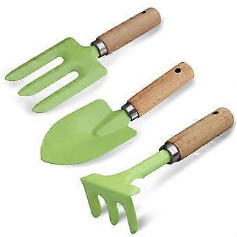 Gartenwerkzeug-Set für Kinder mit robusten Metallköpfen und ergonomischen Holzgriffen für Spiel und Spaß im Freien und zum Lernen