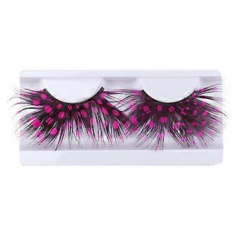 Fake Eyelashes Dot Lash Extension for Carnival 5Pairs Pink