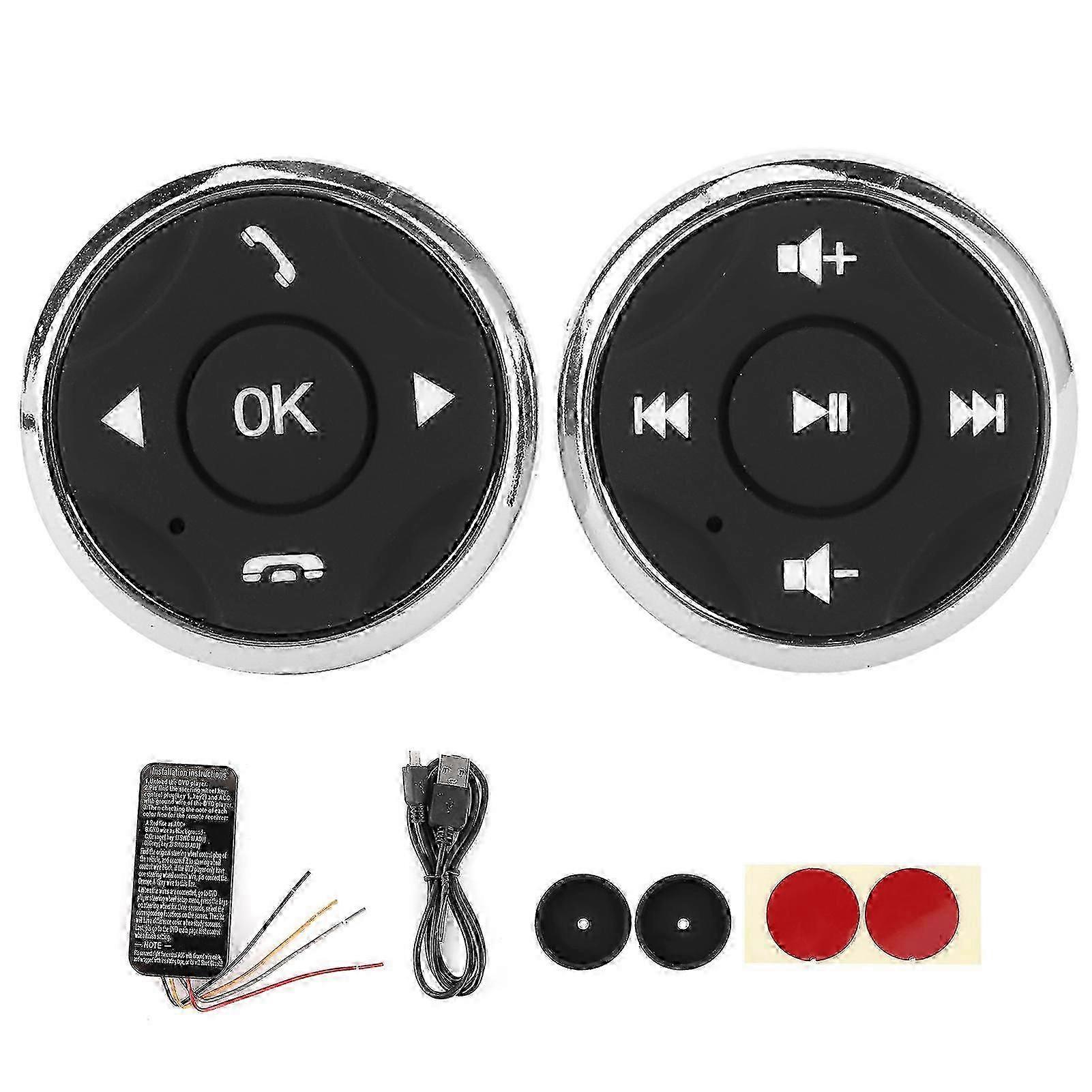 Multifunction Steering Wheel Button USB Rechargeable Controller compatible with Android Multimedia Player
