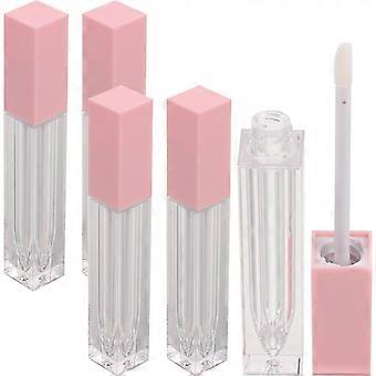 Tubo de brillo labial vacío para manualidades, 5 unidades cuadradas recargables