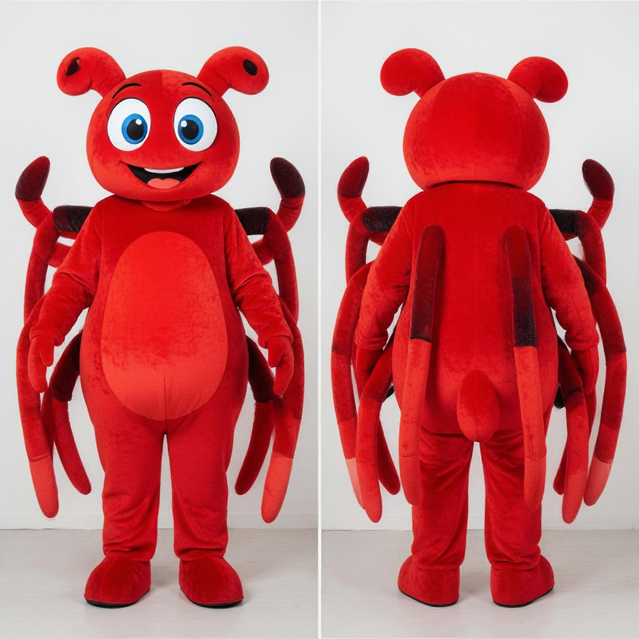 MASTICOT Crimson Sleek Spider Mascot