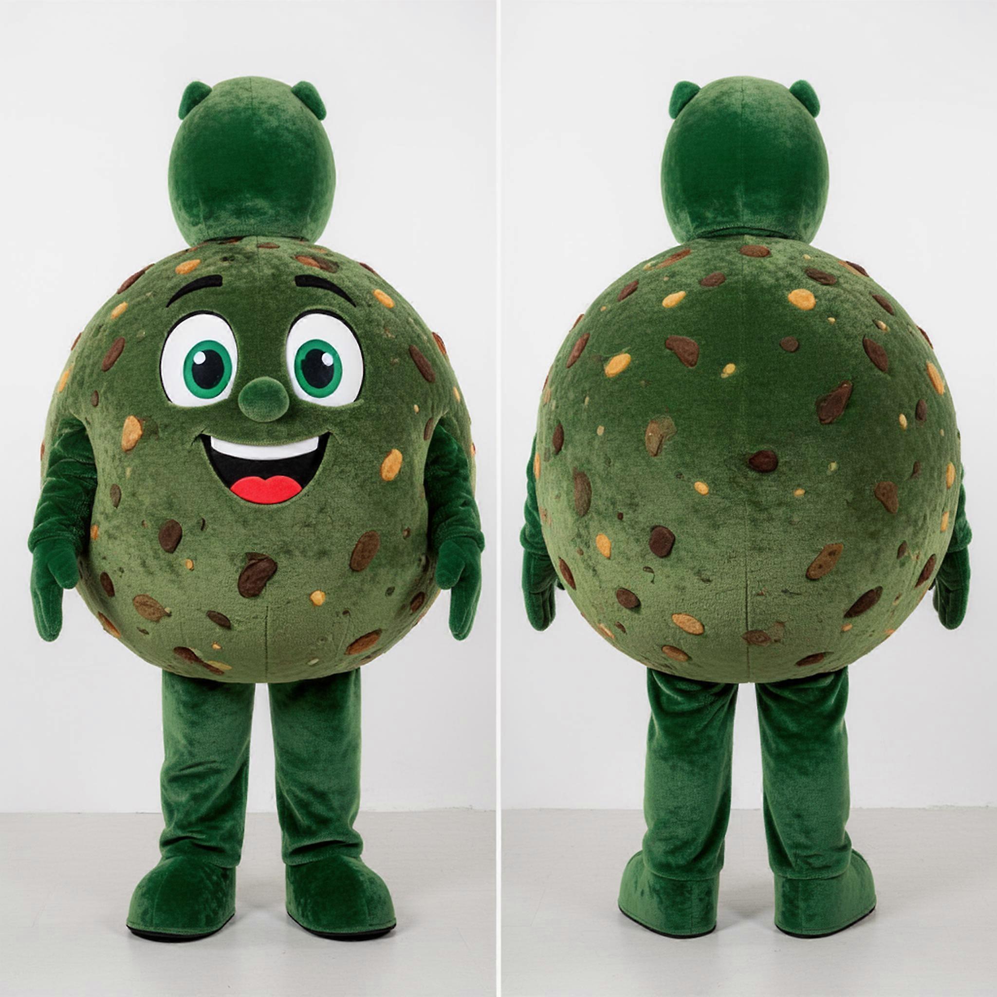 MASTICOT Forest Green Round Falafel Mascot