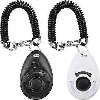 Dog Clicker, Training Clicker with Wrist Strap, Clicker with Large Button, Dog Training and Dog Training for Dog, Cat, Horse (Pack of 2) COS