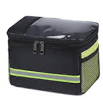Waterproof Bike Front Tube Bag Reflective Strip Large-capacity Bicycle Handlebar Basket Easy Install Cycling Front Frame Pannier