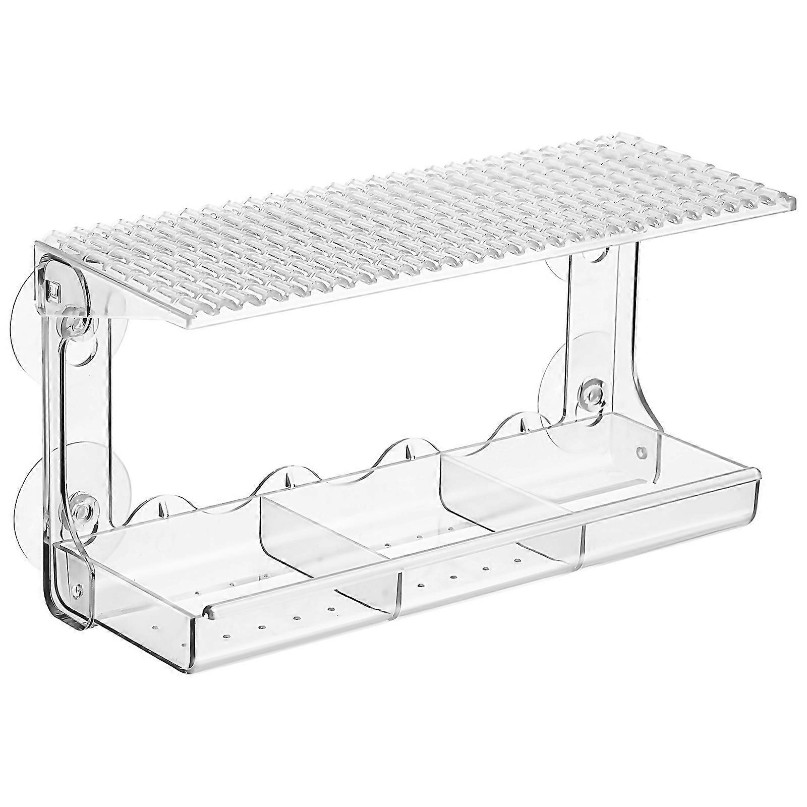 Plastic Bird Feeder for Outside with Suction Cups 3Pcs Set
