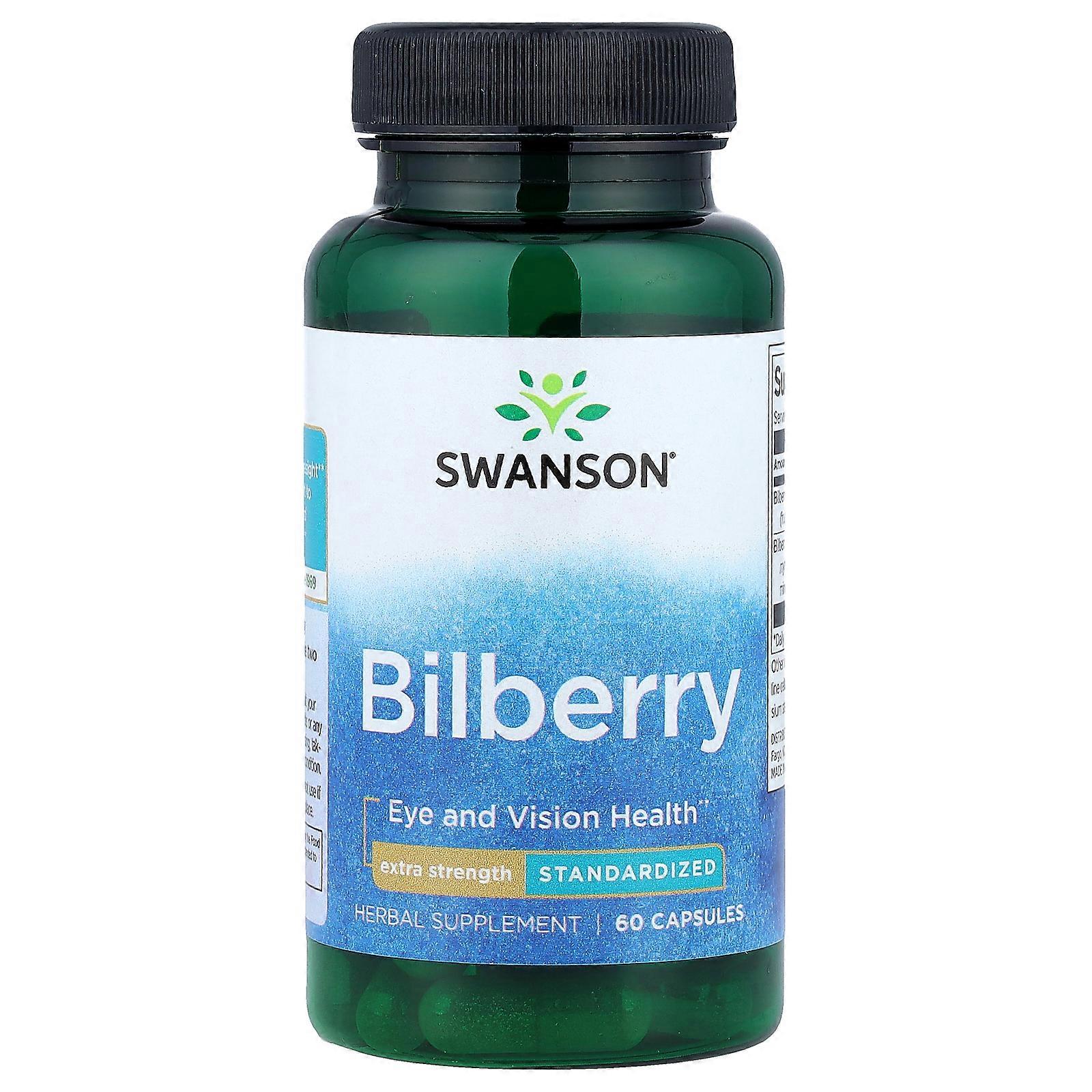 2 x Swanson, Bilberry, Standardized, 60 Capsules