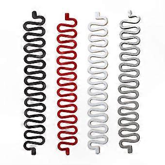 4-Pack Hair Braiding Styling Tools for DIY Fishbone Designs, Black & White