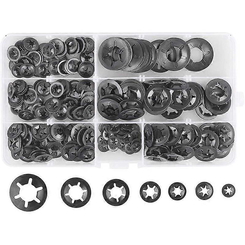 Barsinfi 280 Pcs Lock Washers Lock Washers, Steel Lock Washers Quick Lock Washers