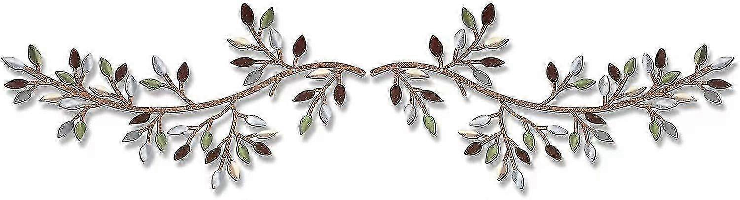 Metal Leaf Wall Art Set Two Pieces