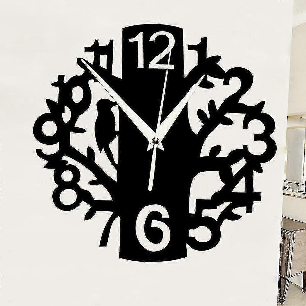 Quiet Tree-Form Composite Wood Clock