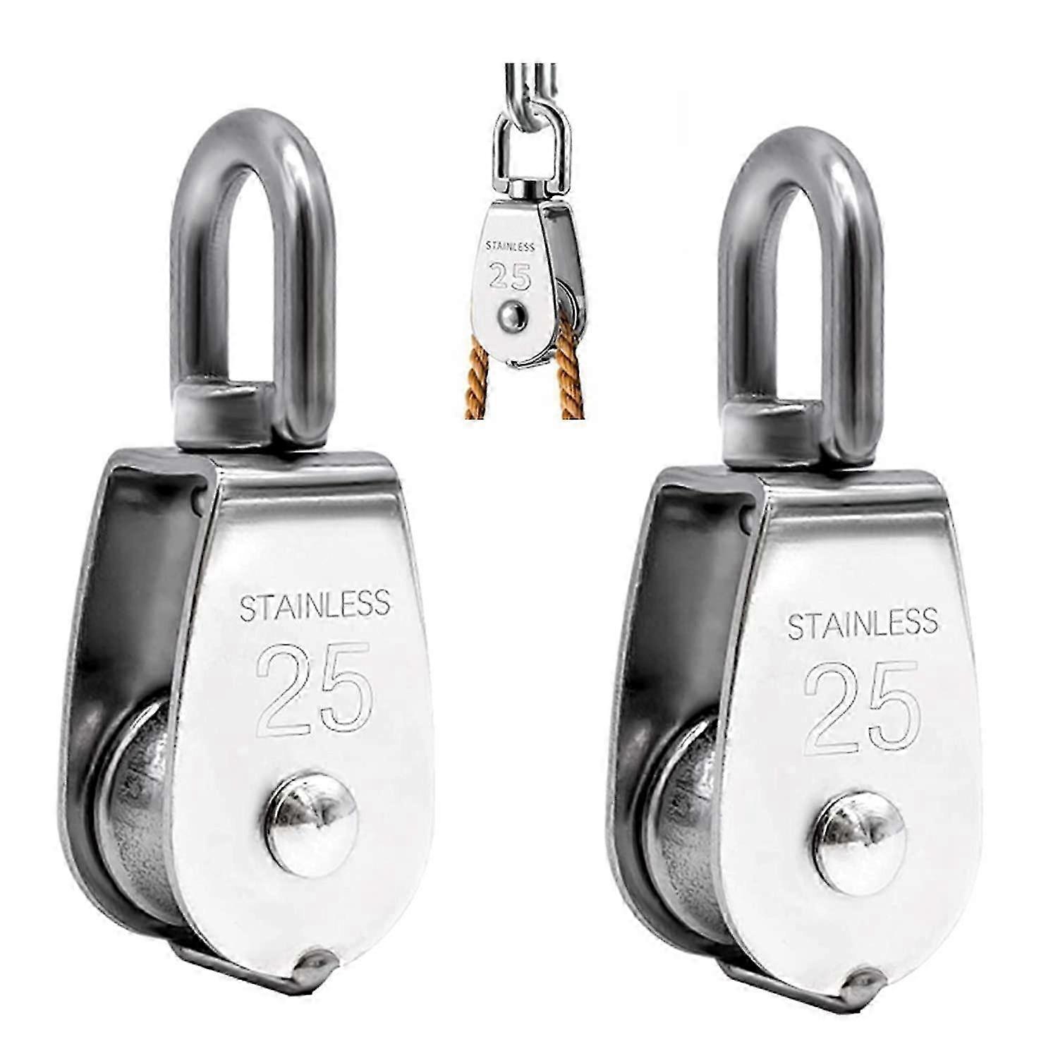 Heavy-Load 304 SS Swivel Pulley Kit