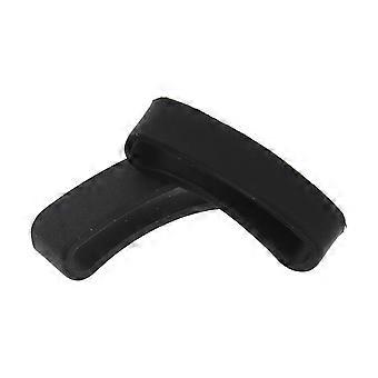 Black Anti-Fall Buckle Ring for Smart Bracelet Watch Band 2Pcs Rubber