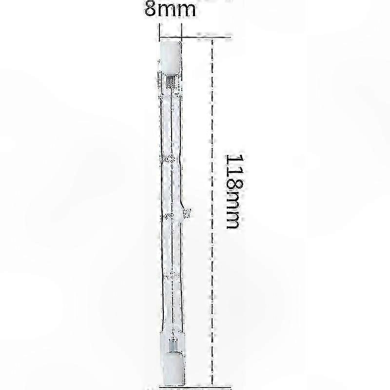 160W R7s Halogen Lamp, 118mm Size, Compatible with Multiple Models