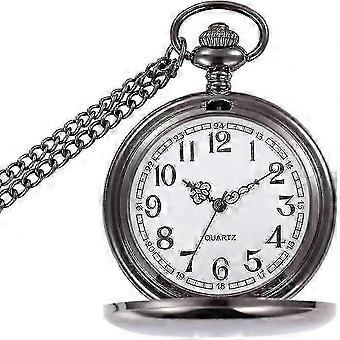 Timeless Classic Style Vintage Smooth Quartz Pocket Watch for Men and Women