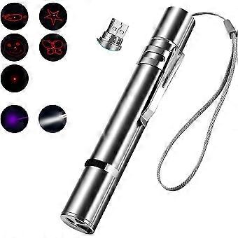 Cat Red Laser Pointer Chaser Toys, Usb Rechargeable Cat Interactive Toys for Indoor Cat Dog Pet 282.